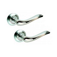 Ручки на розеті KEDR R10.064-AL SN/CP сатин/хром